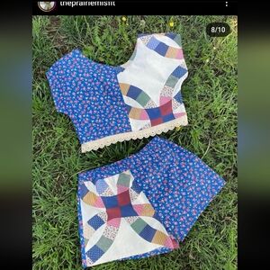 The Prairie Misfit Handmade Cotton Shorts and Top Set